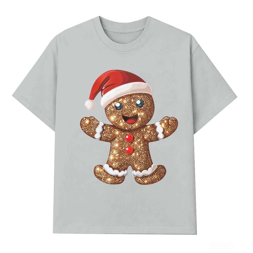 Cute Gingerbread T-shirt – Christmas Gift Sparkling Disco - front view