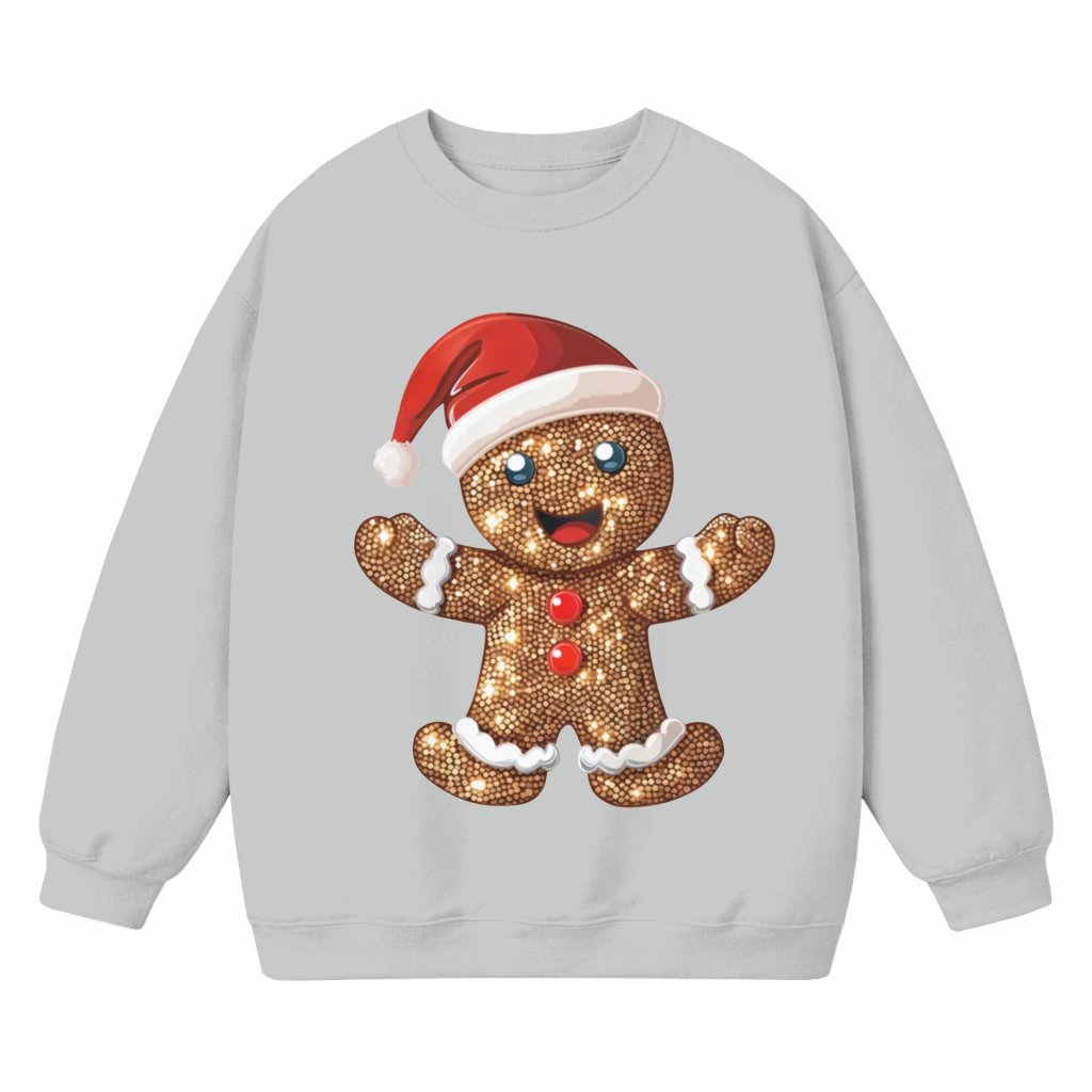 Glitter Disco Gingerbread Sweatshirt – Christmas Holiday Gift - front view