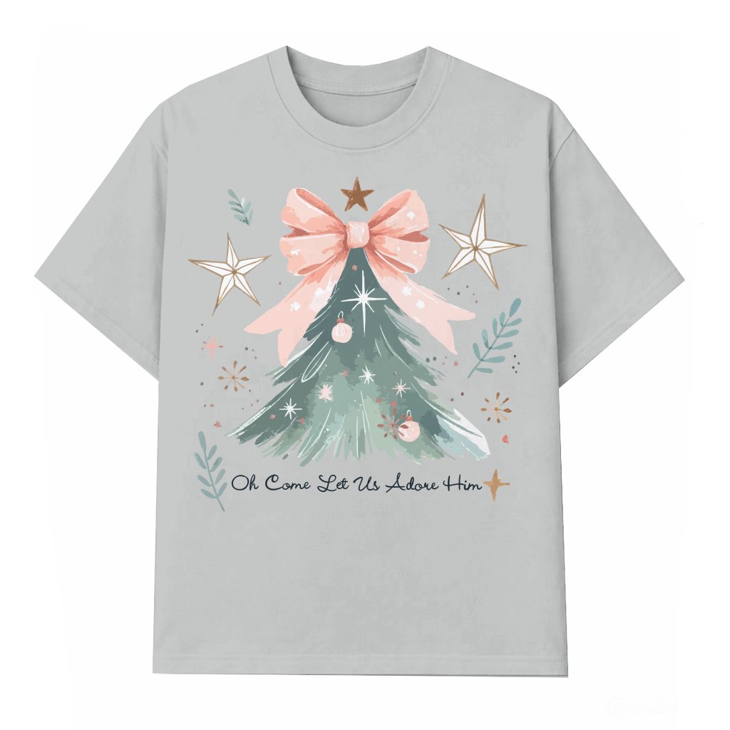 Oh Come All Ye Faithful Jesus T-shirt – Christian Christmas Gift - front view