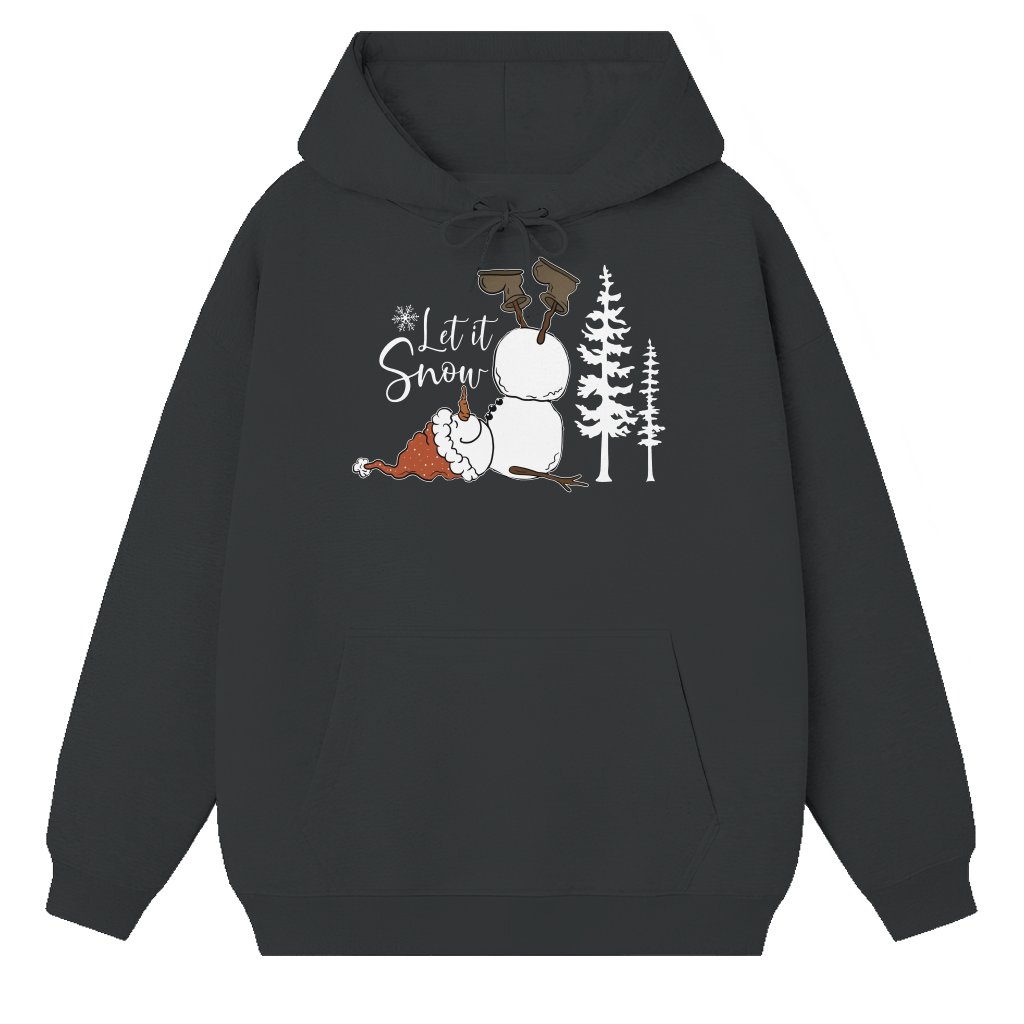 Let it Snow Snowman Hoodie – Christmas Cute Unisex Gift - front view