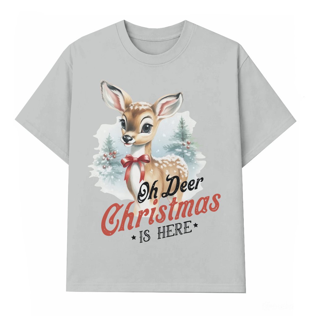 Funny Oh Deer T-shirt – Christmas Holiday Gift Vintage Retro - front view