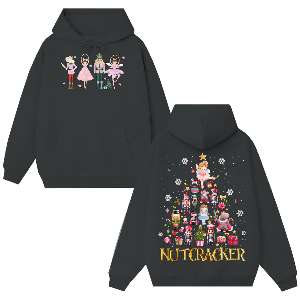 Cute Nutcracker Ballet Hoodie – Christmas Gift for Women - front view