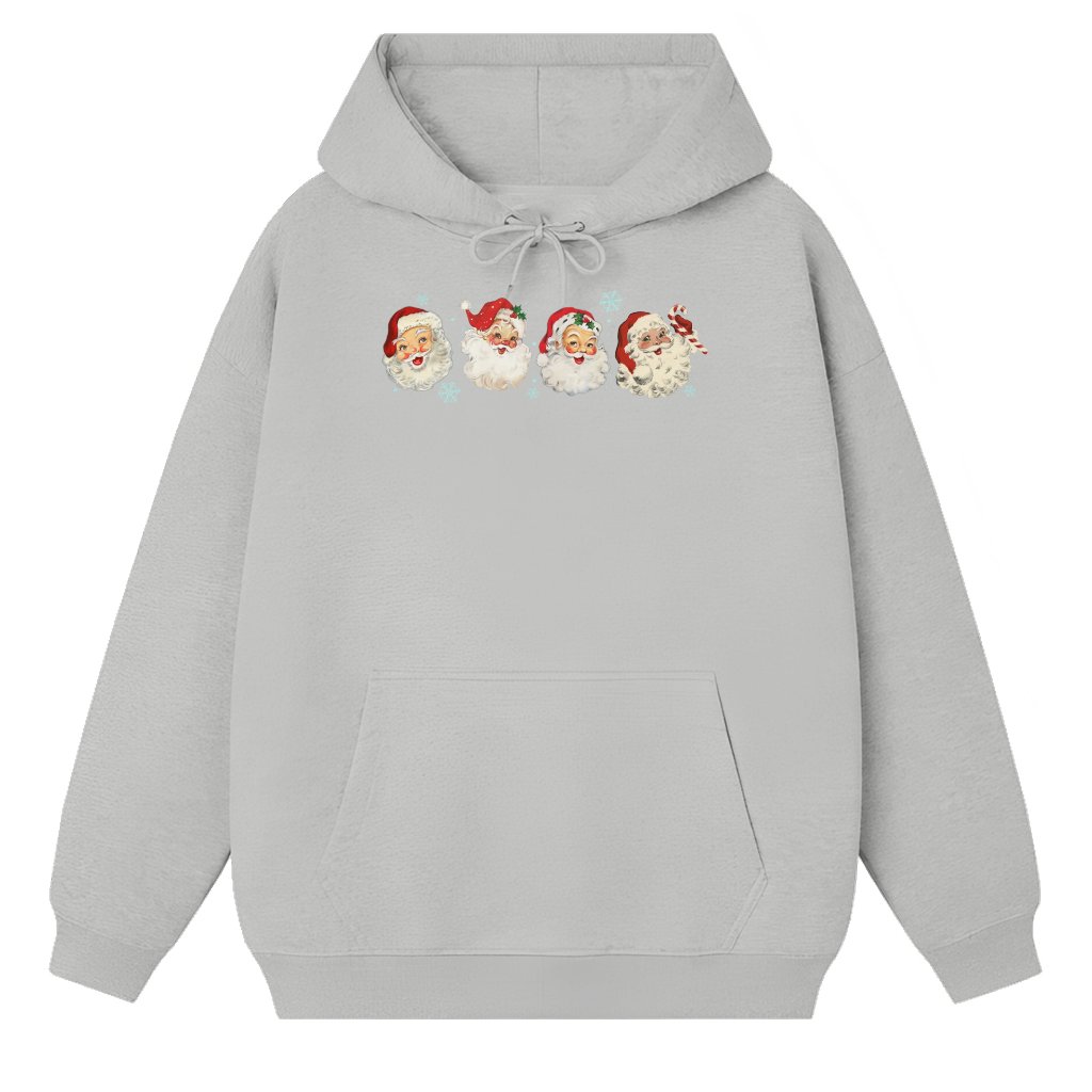 Retro Santa Hoodie – Christmas Holiday Gift Vintage Funny - front view