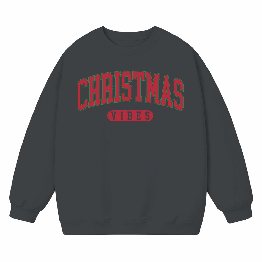 Cute Retro Christmas Vibes Sweatshirt – Christmas Gift for Men Women - front view