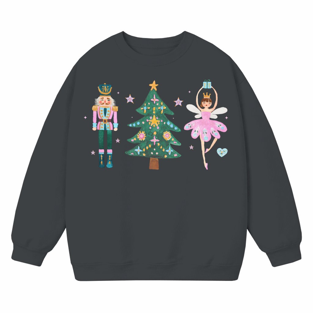 Nutcracker Sugar Plum Fairy Festive Sweatshirt – Christmas Gift for Women - front view