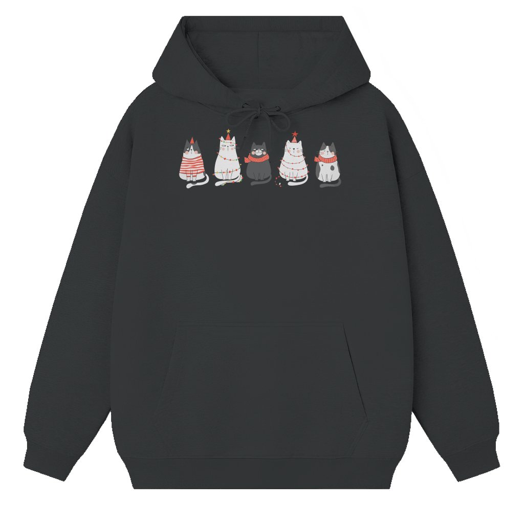 Cute Cat Hoodie – Christmas Gift for Him Her - front view