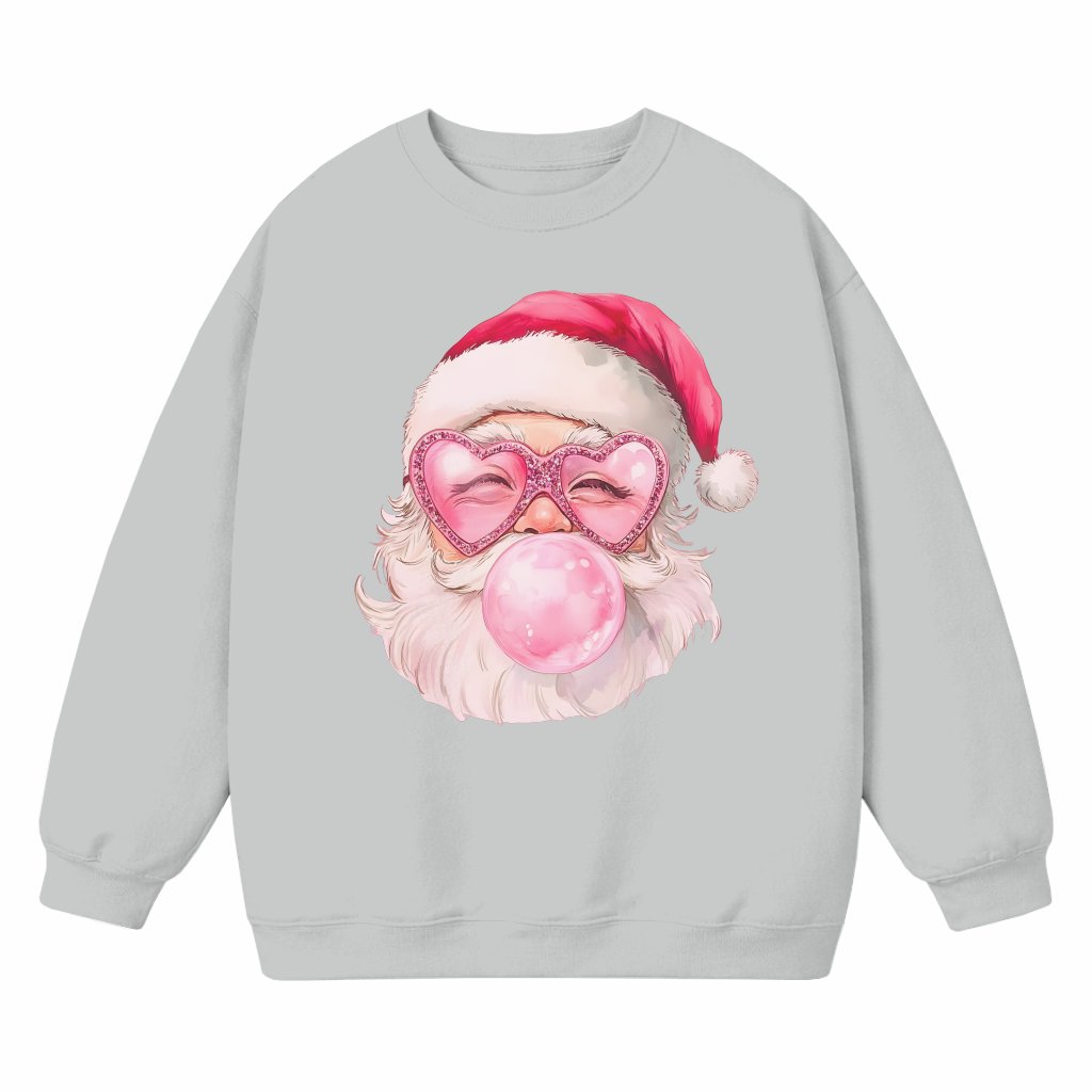 Bubblegum Santa Claus Sweatshirt – Christmas Gift Trendy - front view