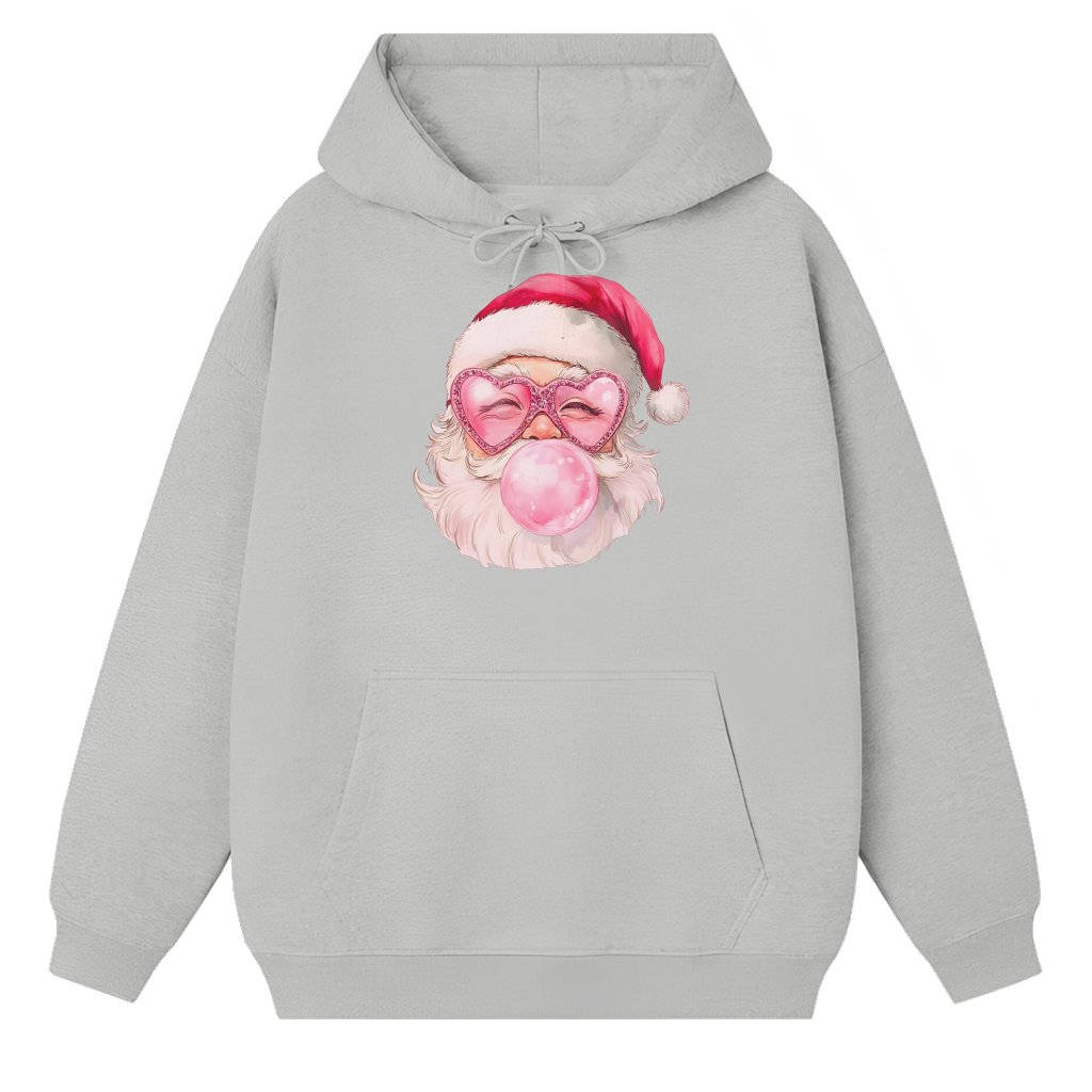 Cute Santa Claus Bubblegum Hoodie – Christmas Gift Trendy - front view