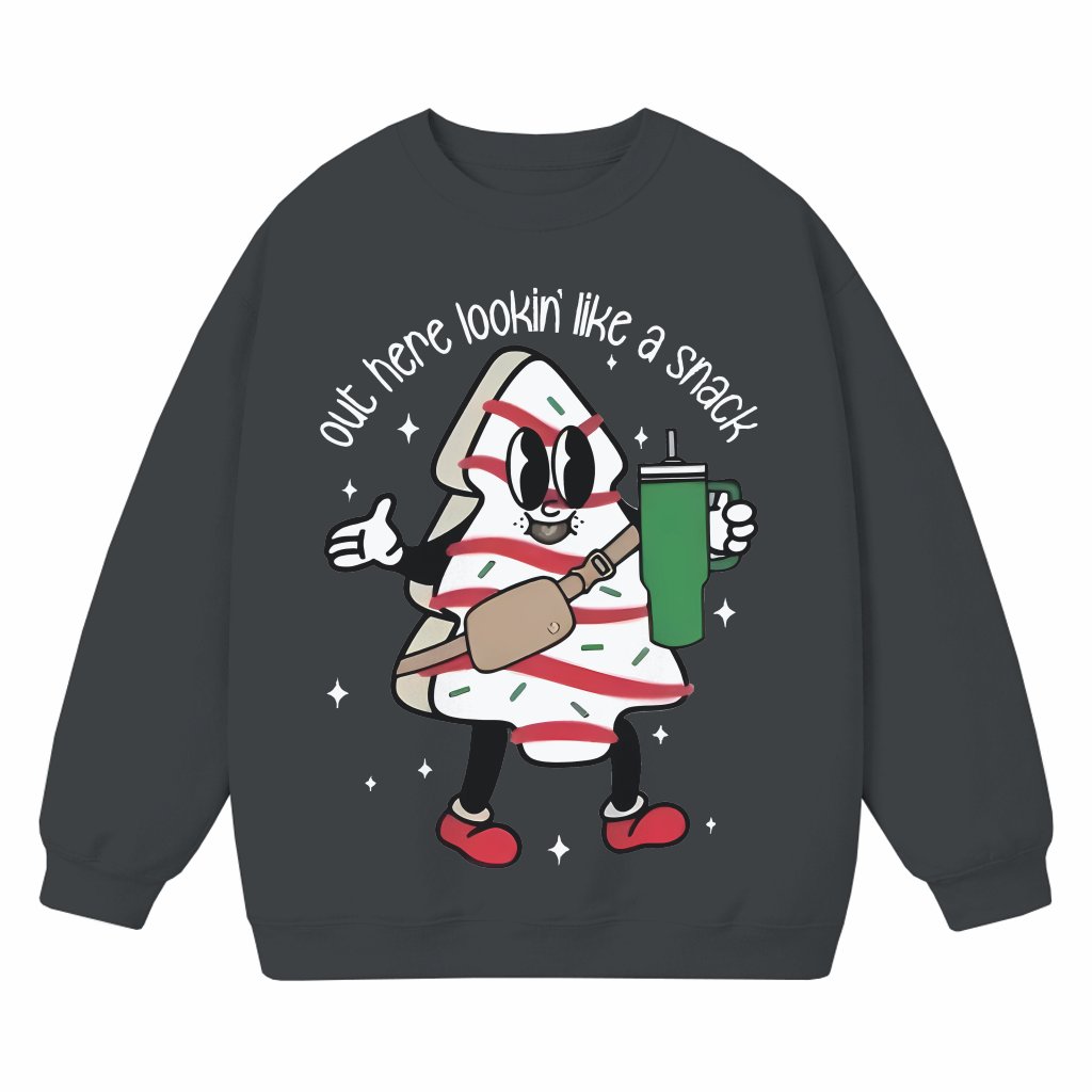 Lookin Like A Snack Sweatshirt – Christmas Gift Funny Snack - front view