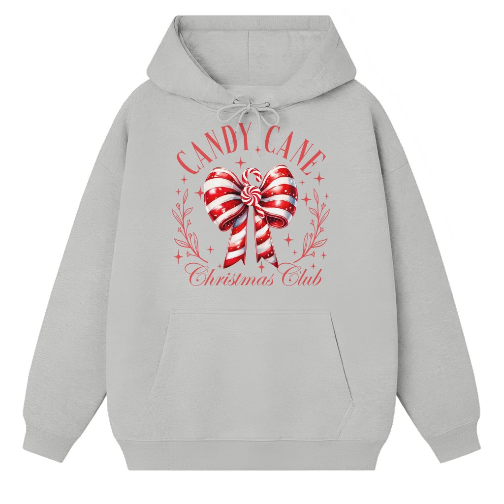 Funny Candy Cane Christmas Club Hoodie – Christmas Gift - front view