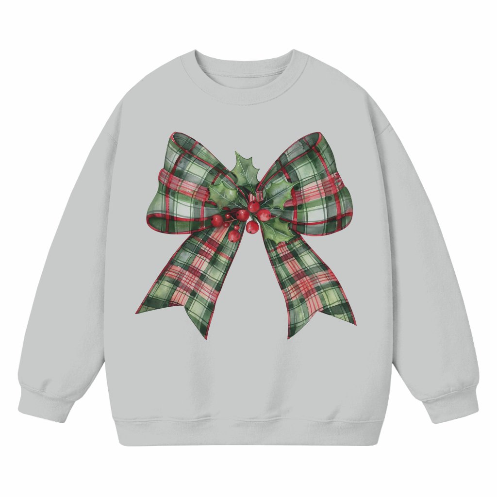 Coquette Bow Sweatshirt – Christmas Gift for Women Trendy Crewneck - front view