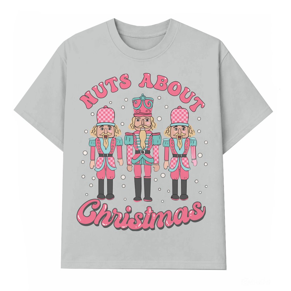 Nuts About Christmas T-shirt – Christmas Gift for Women Funny Vintage Retro - front view