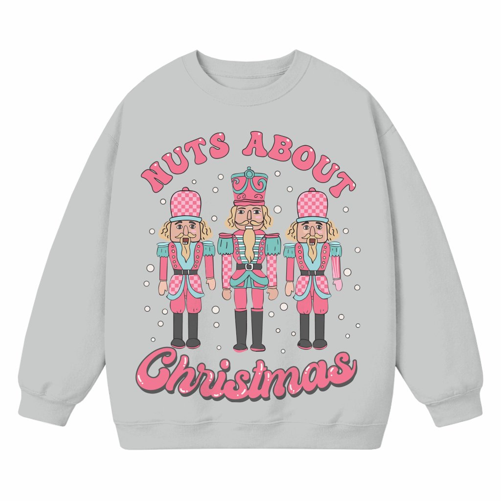 Funny Nuts About Christmas Sweatshirt – Christmas Gift for Women Vintage Retro - front view