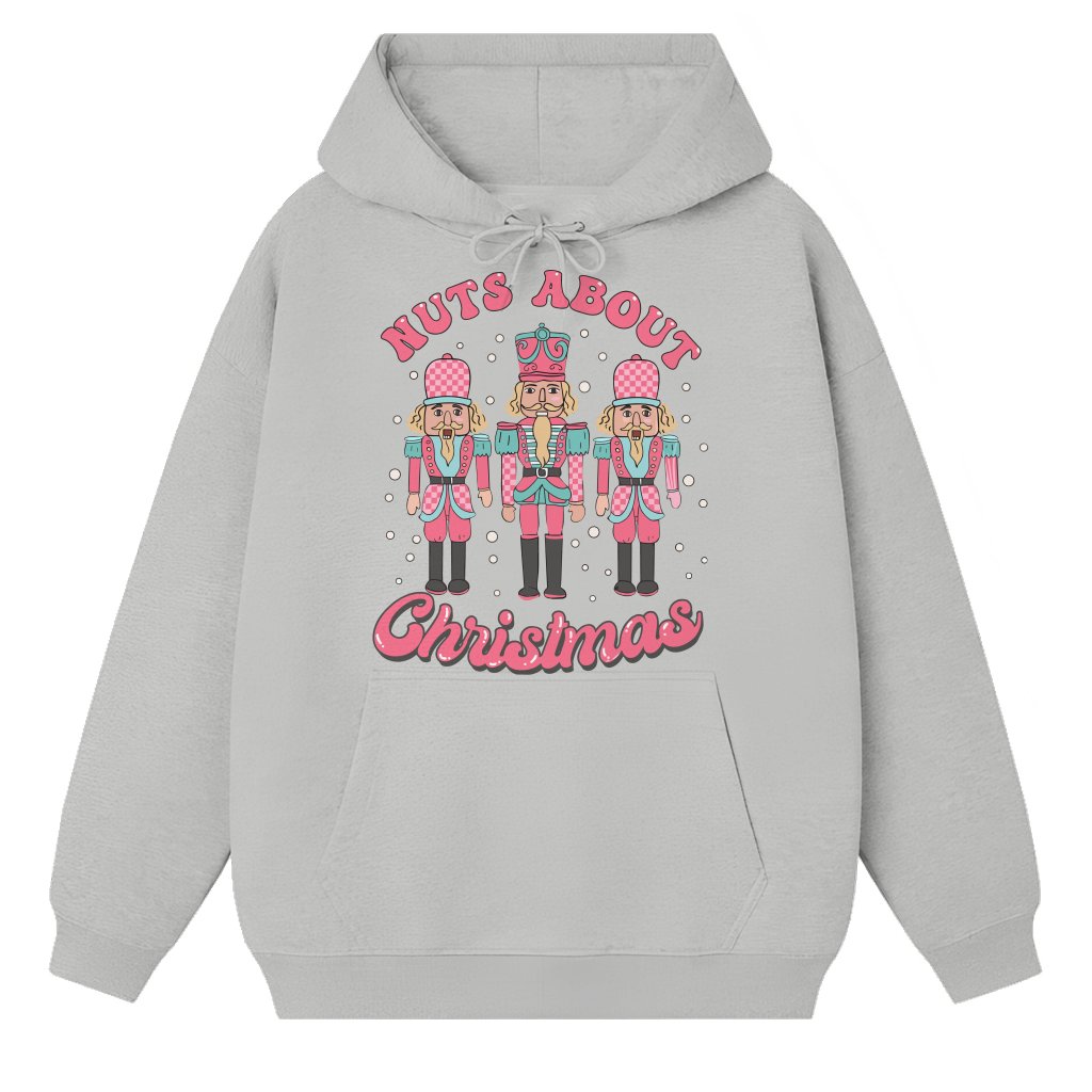 Nuts About Christmas Funny Hoodie – Christmas Gift Ugly Vintage Retro - front view