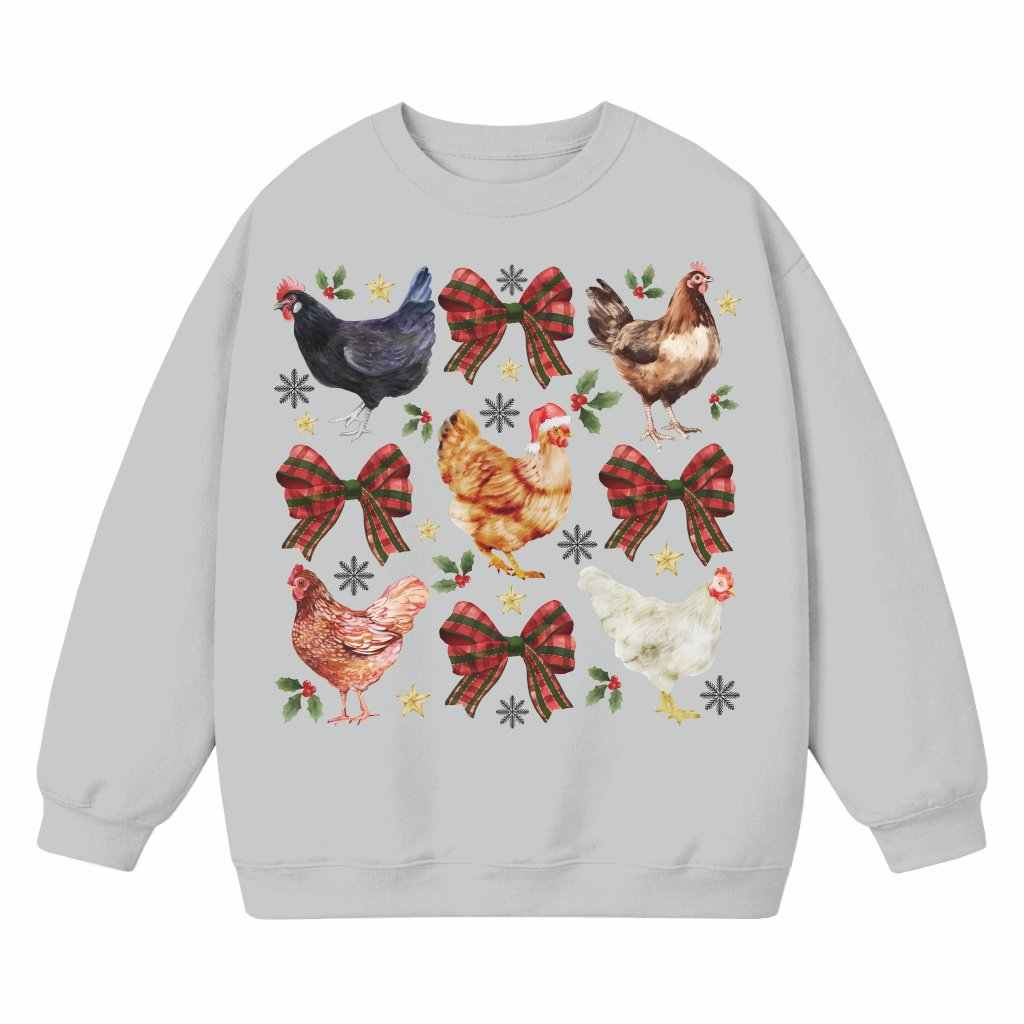 Cute Chicken Sweatshirt – Christmas Gift for Mom Trendy - front view