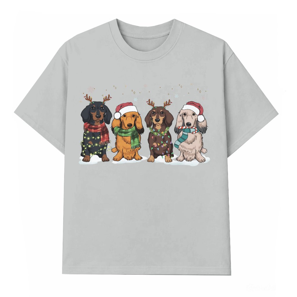 Dachshund T-shirt – Christmas Gift for Dachshund Lovers Vintage Cute - front view