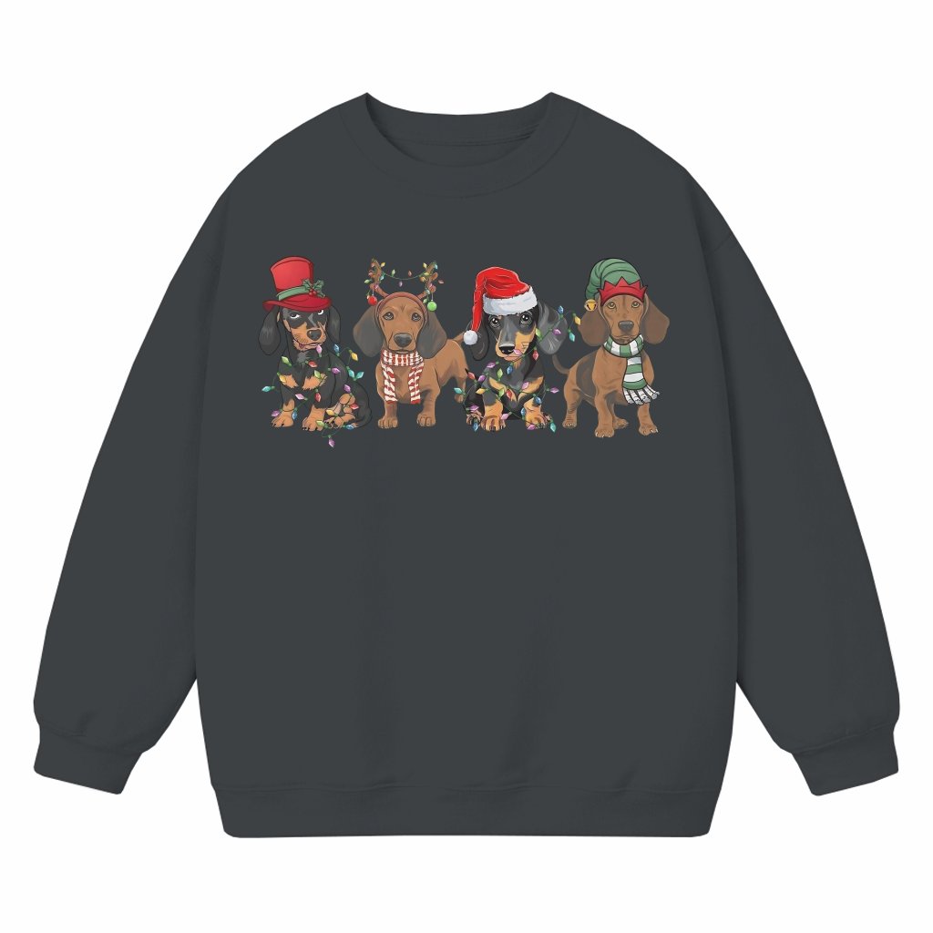 Cute Dachshund Sweatshirt – Christmas Gift for Dog Mom - front view