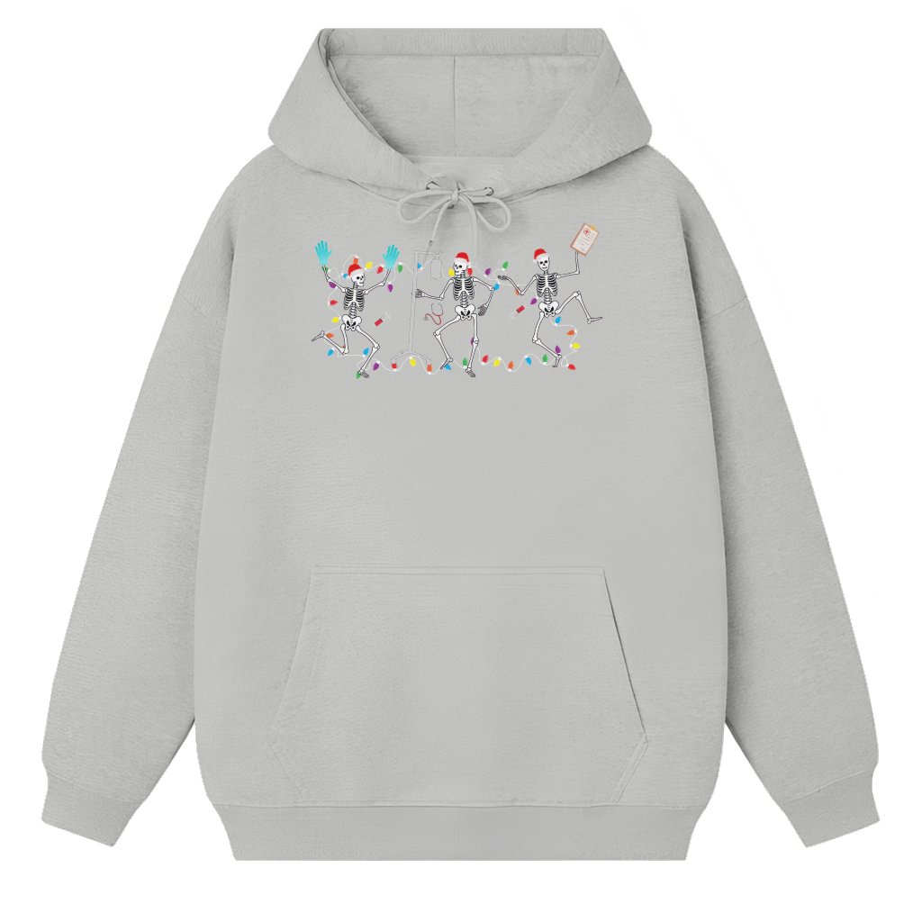 Funny Dancing Skeleton Nurse Hoodie – Christmas Gift for Nurse - front view