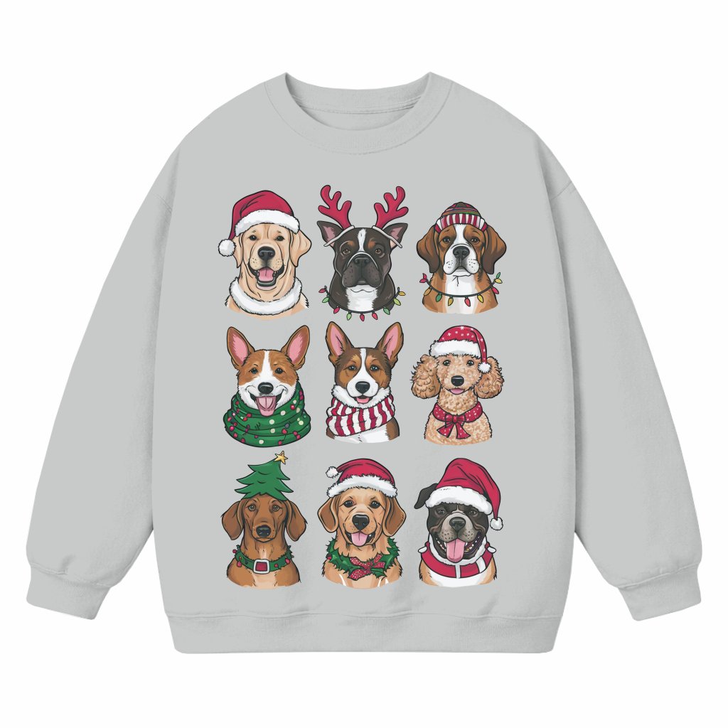 Cute Christmas Dogs Sweatshirt – Christmas Gift for Dog Lovers - front view