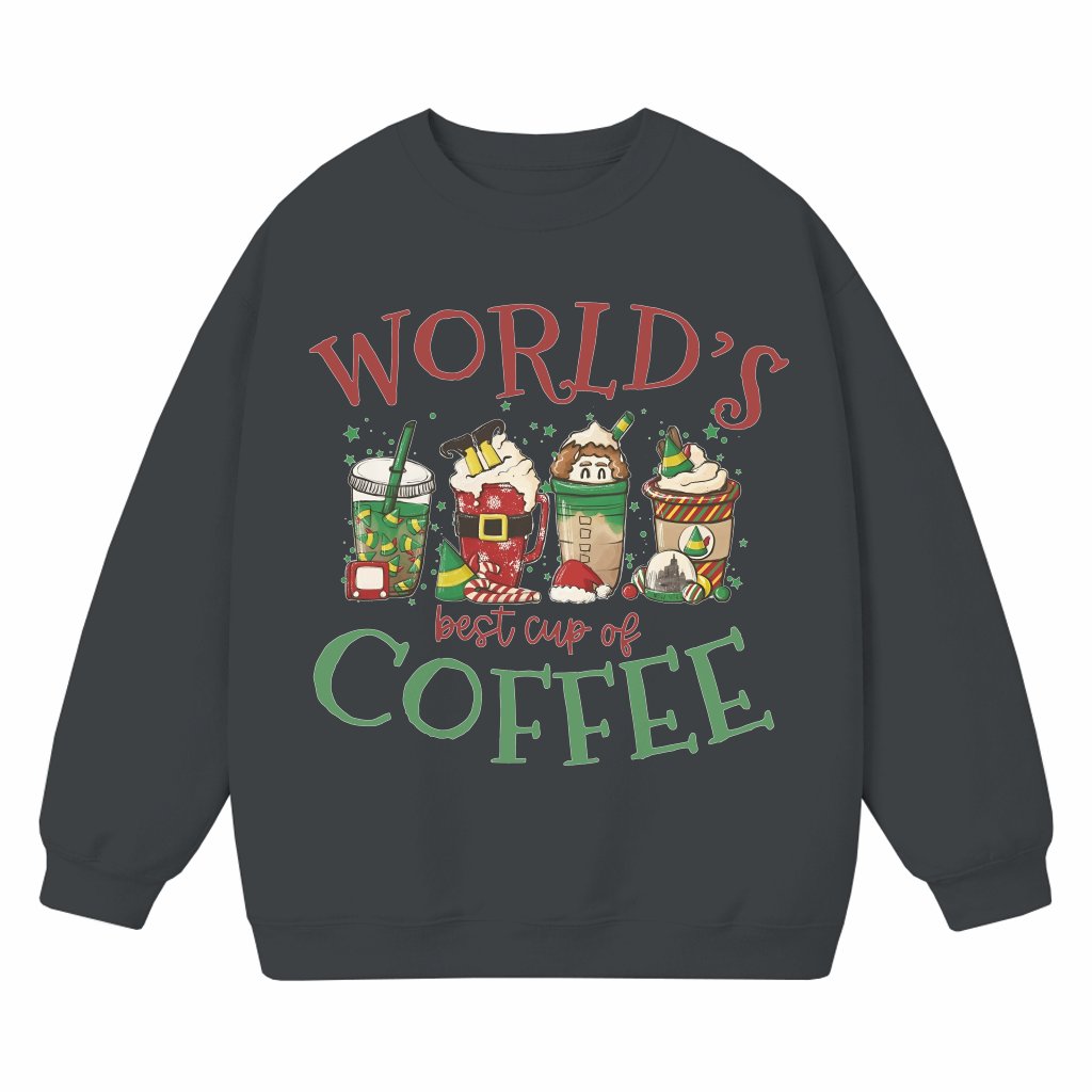World's Best Cup of Coffee Sweatshirt – Christmas Gift for Coffee Lover - front view