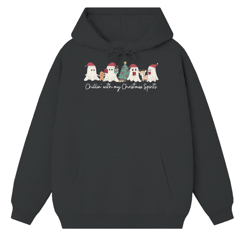 Cute Christmas Ghosts Hoodie – Christmas Gift for Her Him Festive - front view