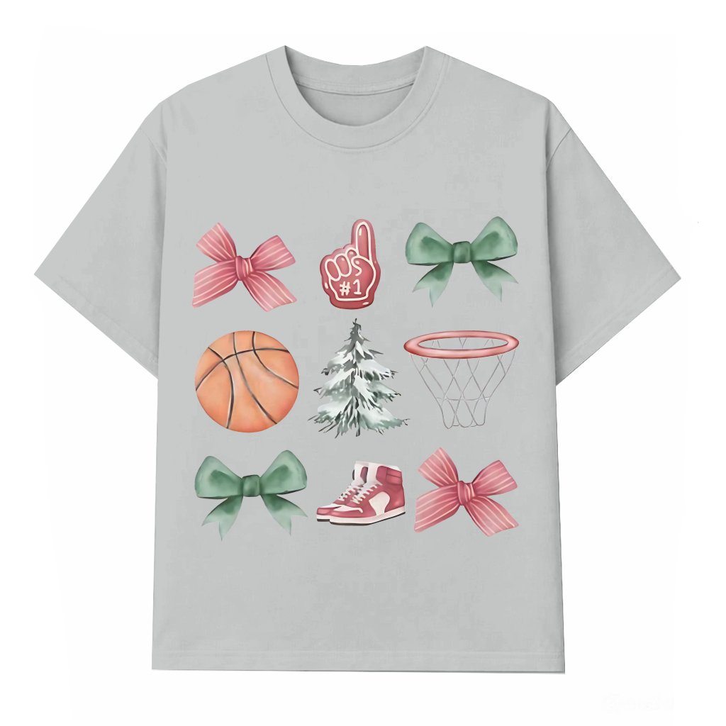 Basketball T-shirt – Christmas Gift for Women Funny Game Day - front view