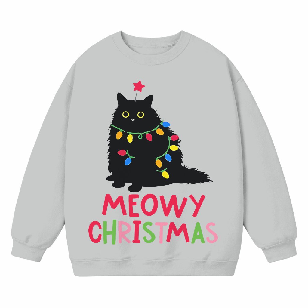 Black Cat Sweatshirt – Christmas Gift for Cat Lover - front view