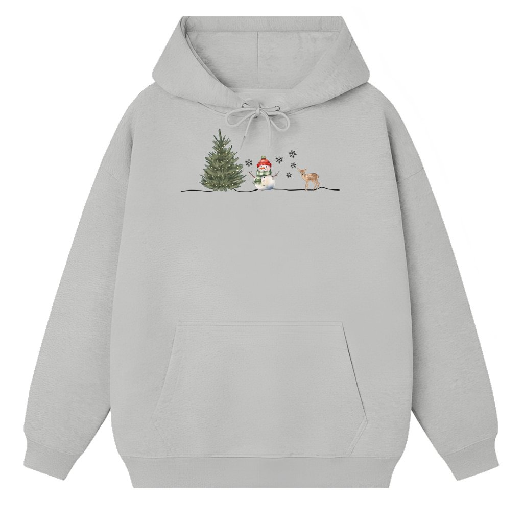Snowman Hoodie – Christmas Gift for Men Women Cute - front view