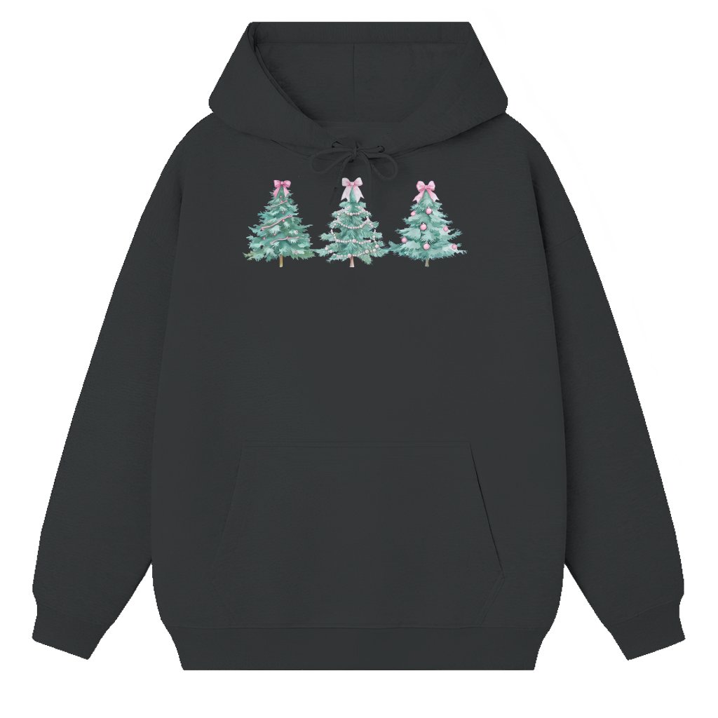 Coquette Pink Bows Hoodie – Christmas Gift for Her Girly - front view