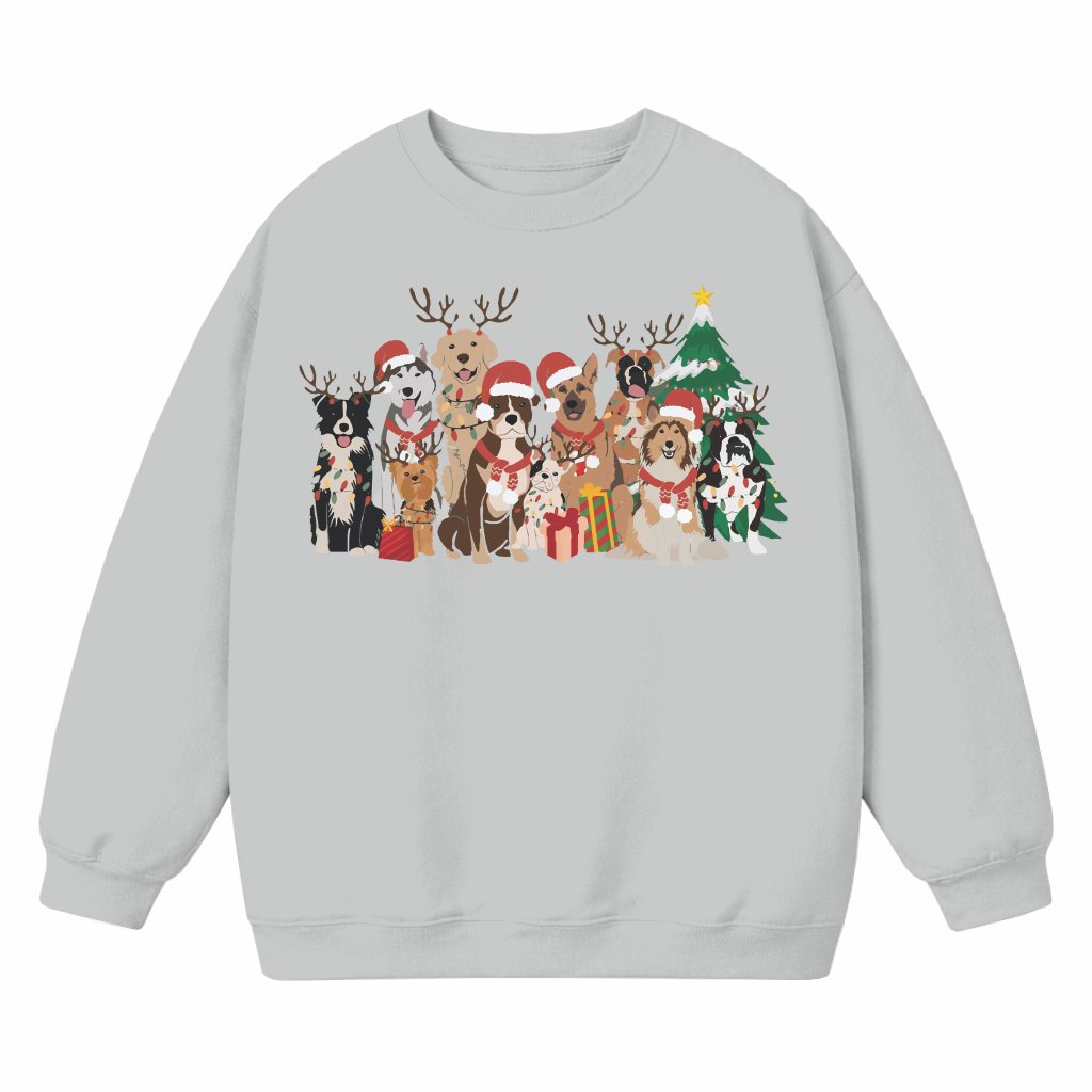 Christmas Dogs Sweatshirt – Christmas Gift for Dog Lover Cute Crewneck - front view