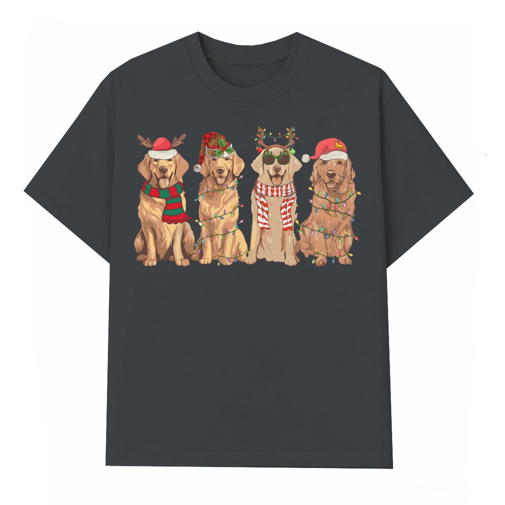 Cute Golden Retriever T-shirt – Christmas Gift for Dog Lover - front view