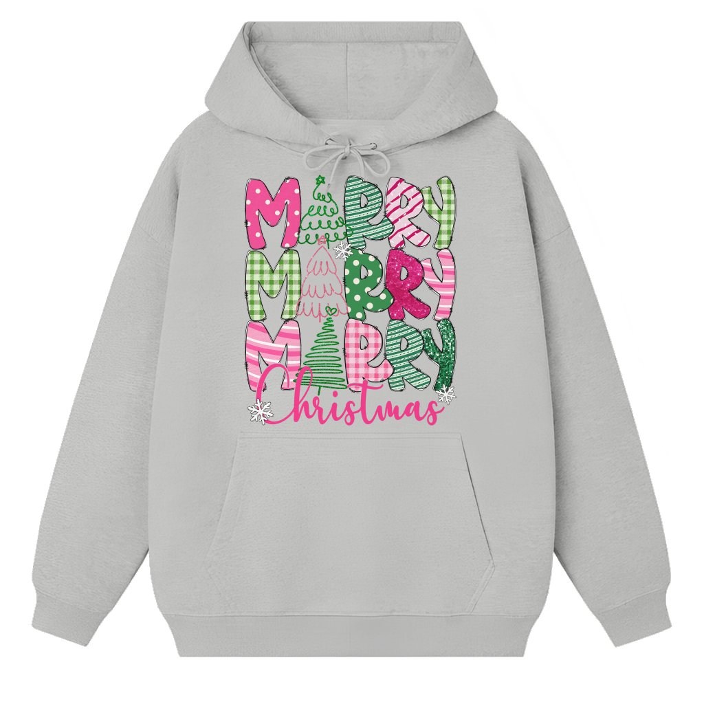 Pink Coquette Bow Hoodie – Christmas Gift Cute Trendy - front view