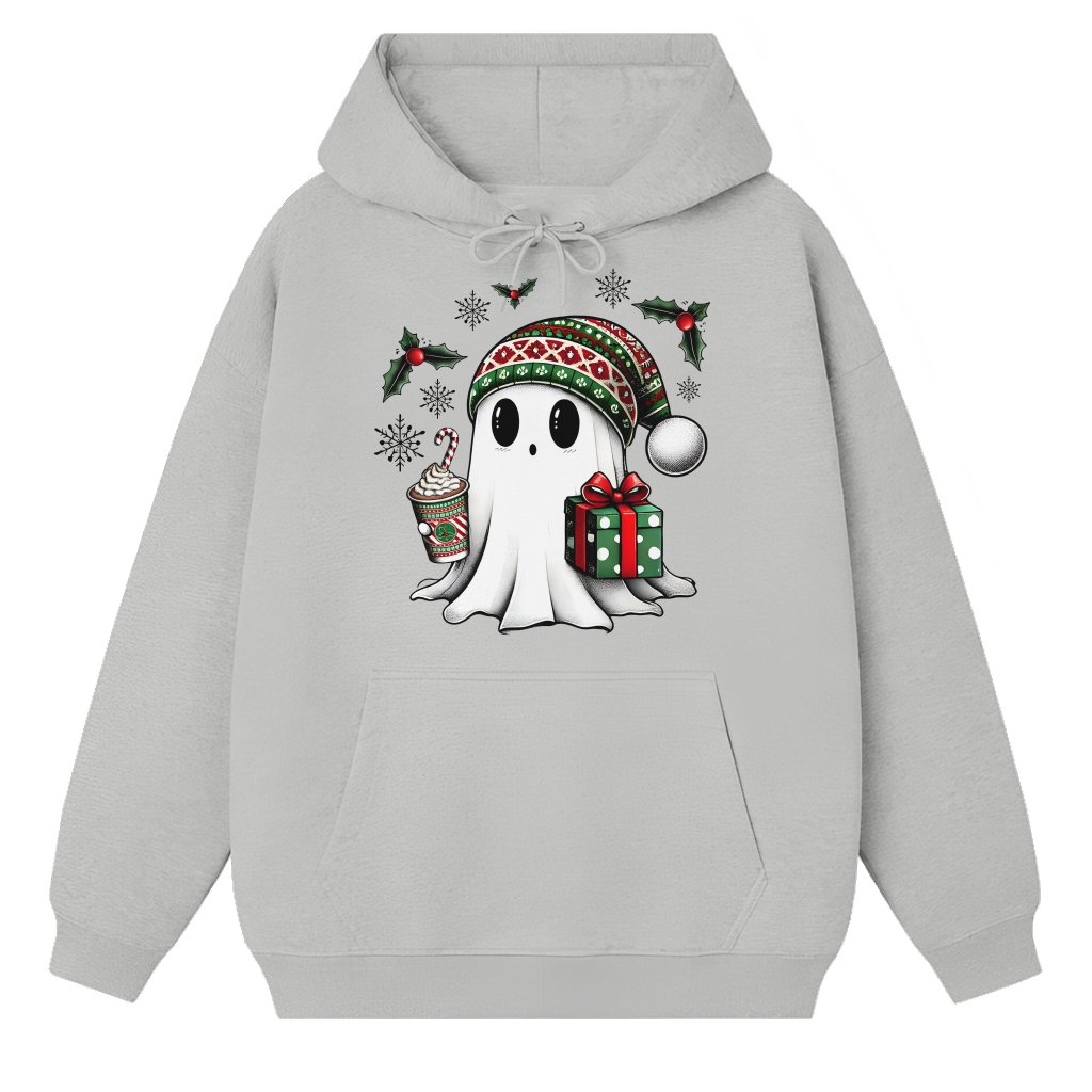 Cute Ghost Hoodie – Christmas Gift Funny Trendy - front view