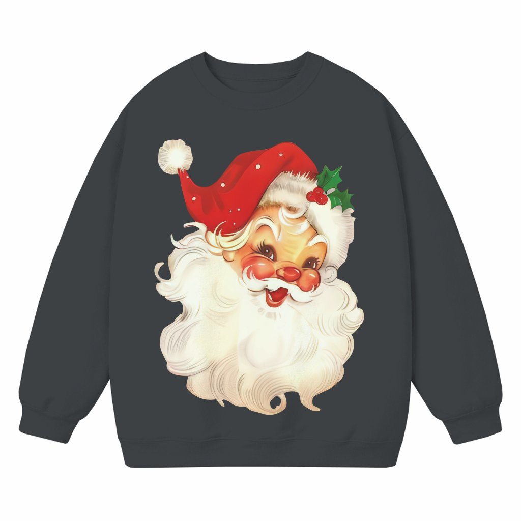 Retro Santa Sweatshirt – Christmas Gift Vintage Classic - front view