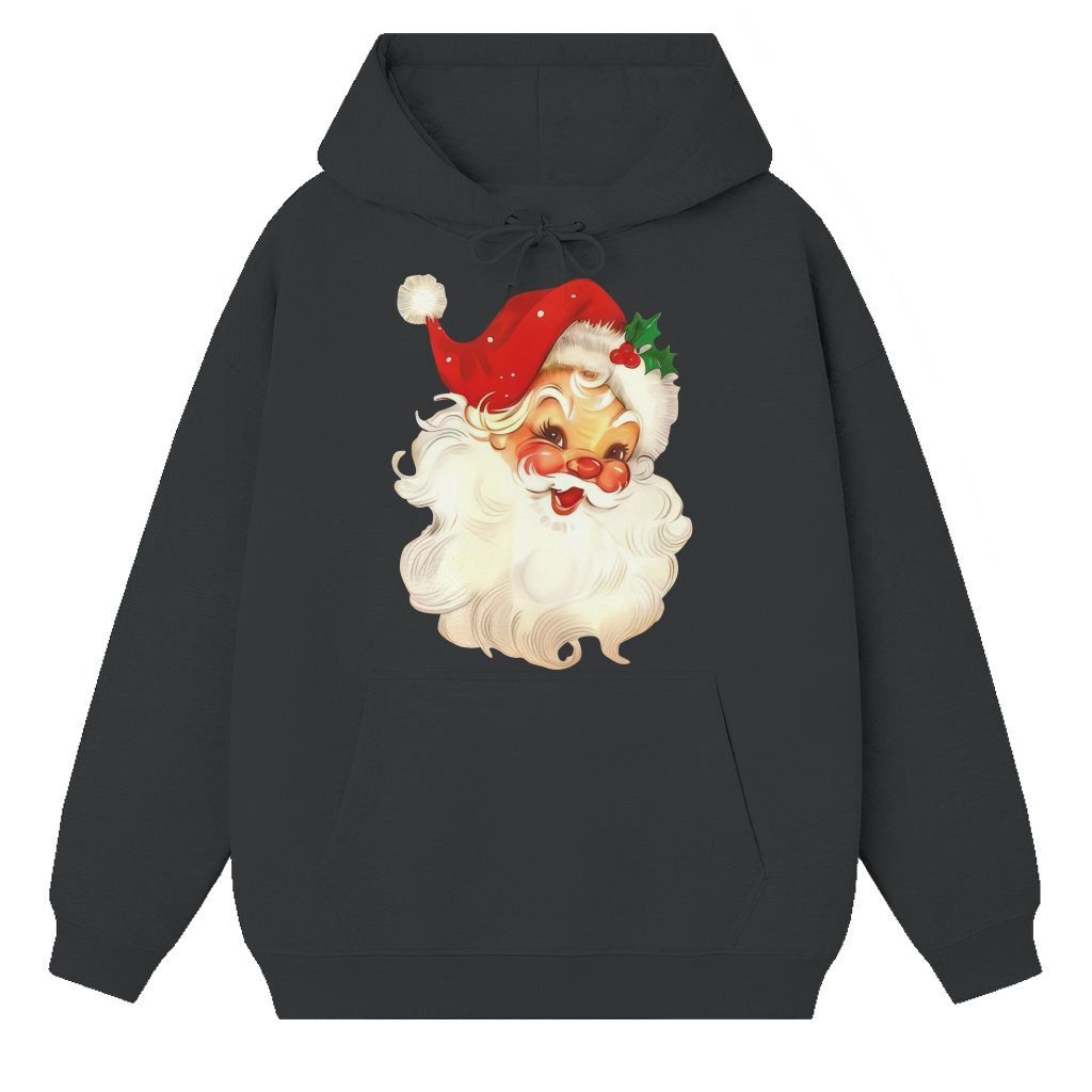 Santa Claus Hoodie – Christmas Gift Vintage Retro Funny - front view