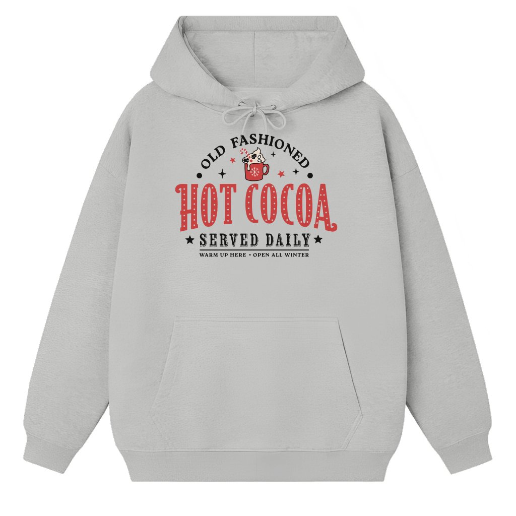 Funny Old Fashioned Hot Cocoa Hoodie – Winter Gift for Hot Cocoa Lover - front view