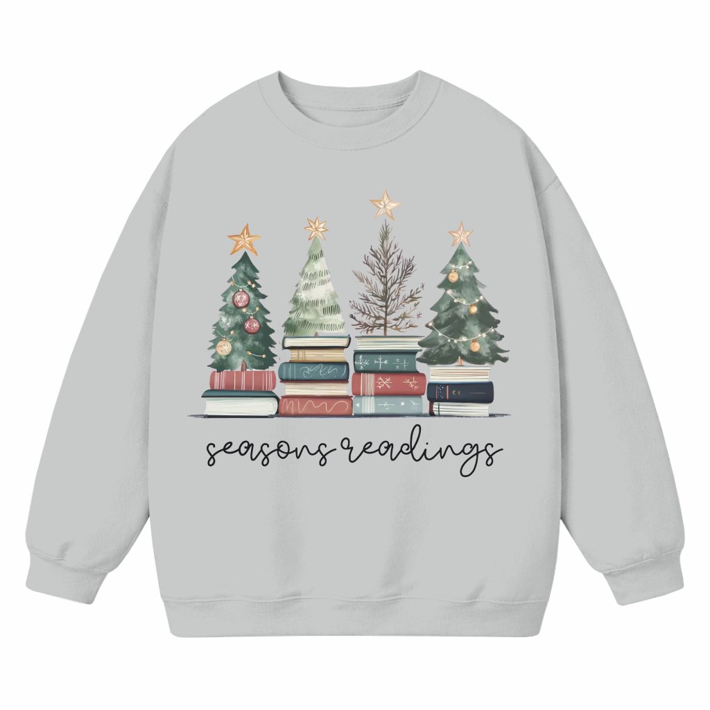 Seasons Readings Bookish Sweatshirt – Christmas Gift for Book Lover - front view