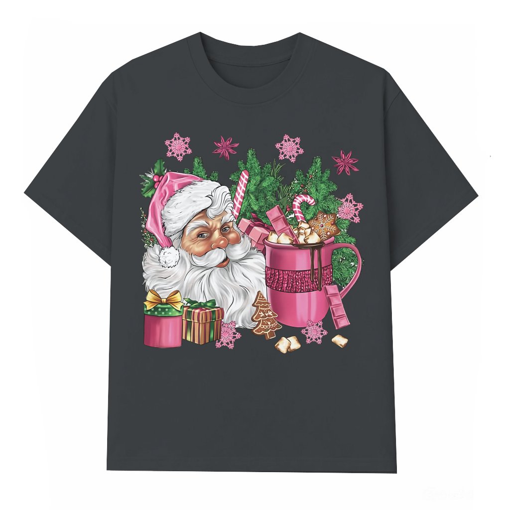 Cheerful Santa T-shirt – Funny Christmas Gift for Family - front view