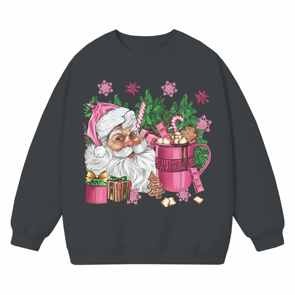 Cheerful Santa Sweatshirt – Christmas Unisex Gift Festive - front view