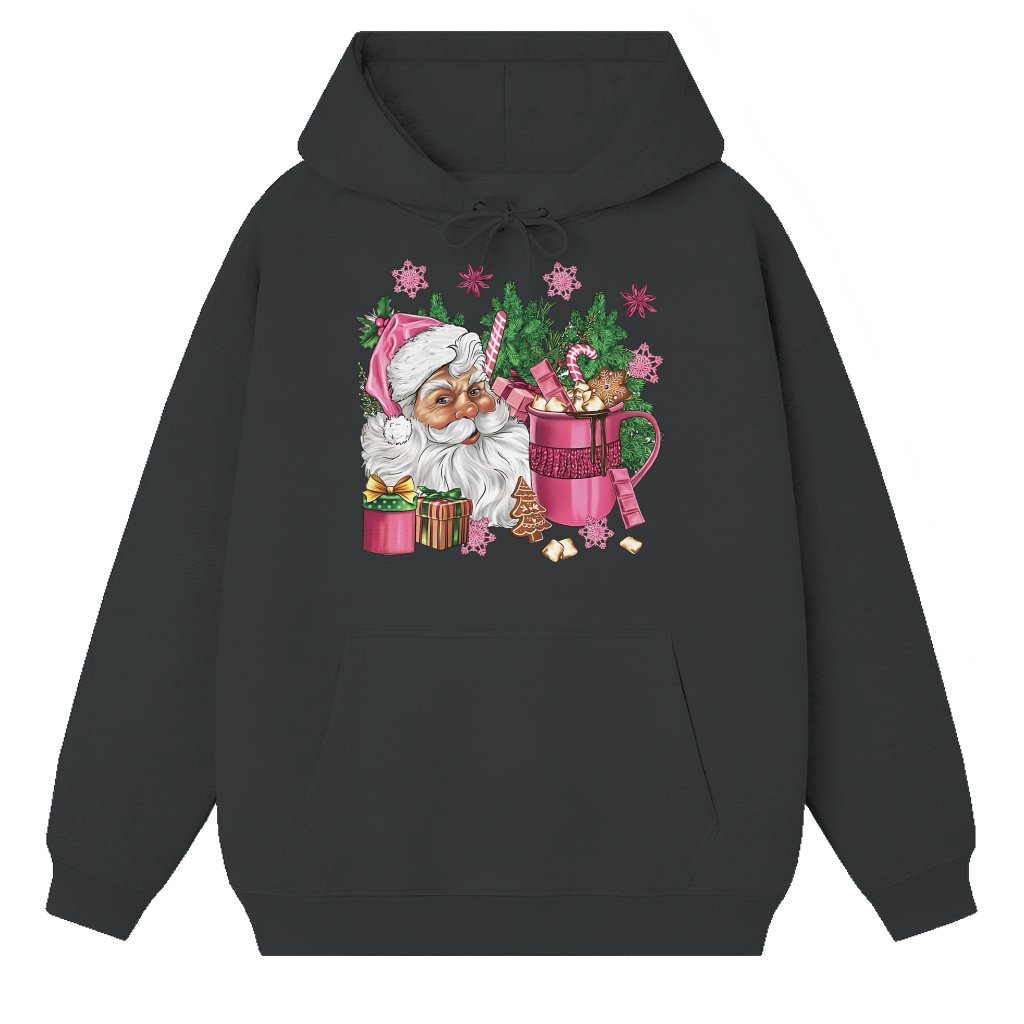 Holiday Santa Hoodie – Christmas Gift Cheerful - front view