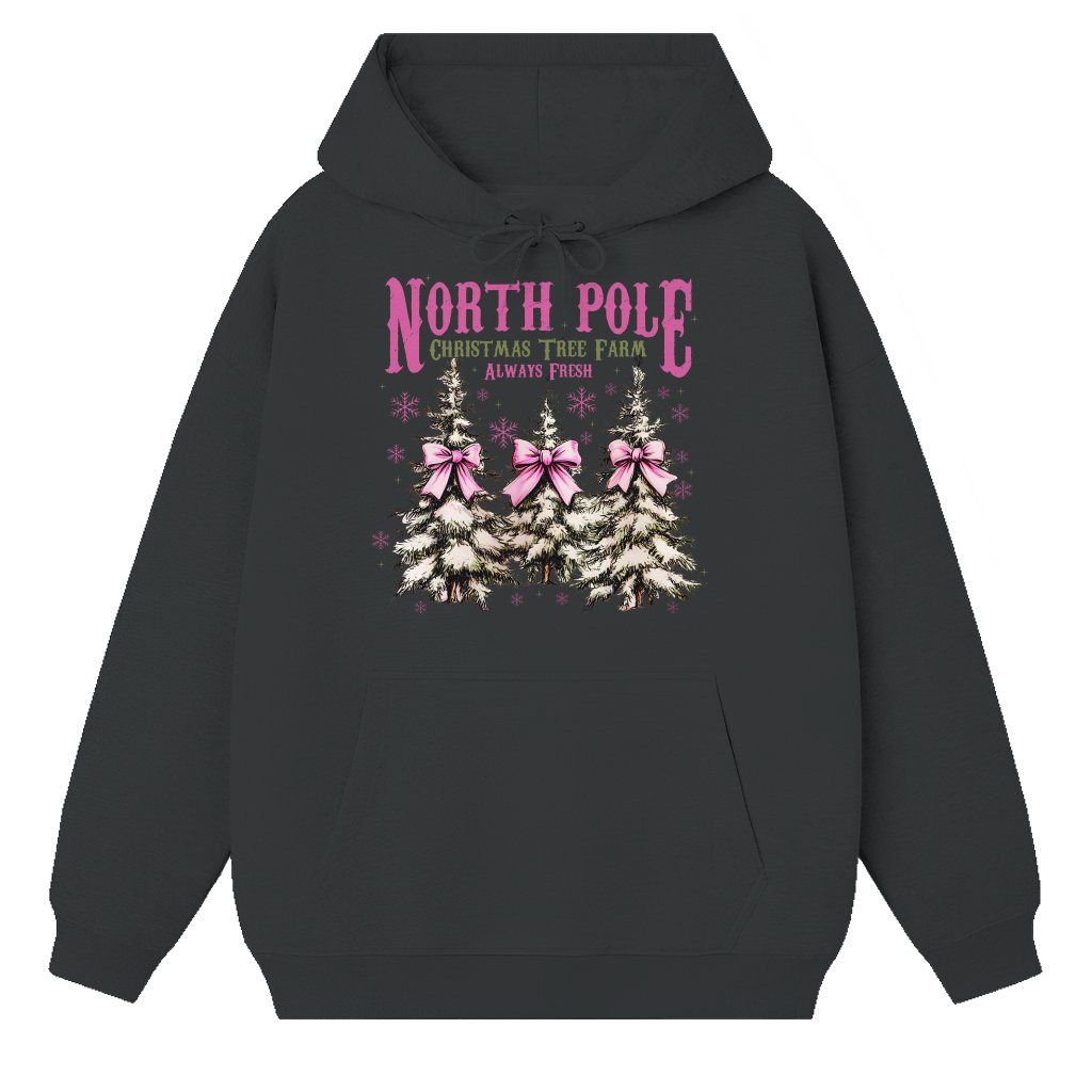 Women's Christmas Tree Hoodie Cute Festive Holiday Top - front view