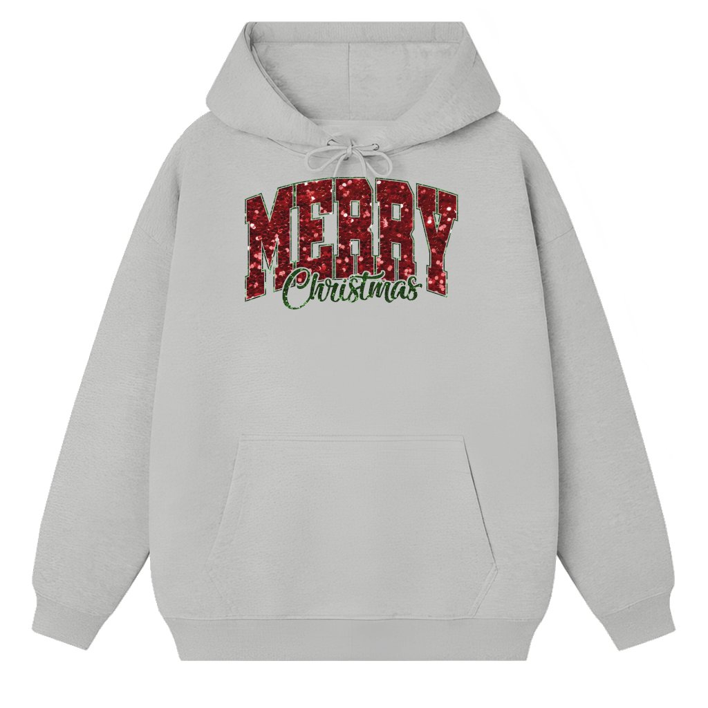 Funny Hoodie – Christmas Gift for Women Sequin Letter Print - front view