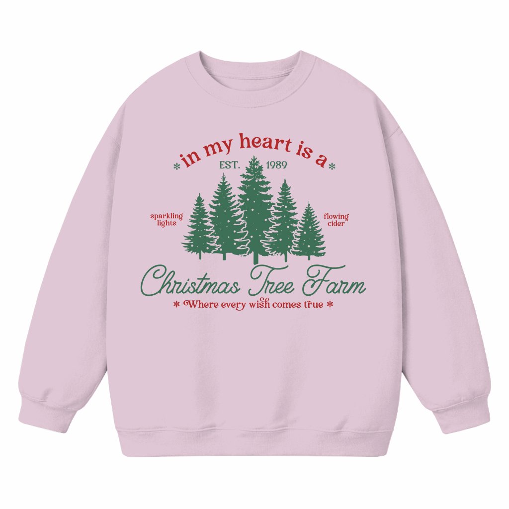 In My Heart Christmas Tree Farm Sweatshirt – Cozy Christmas Gift - front view