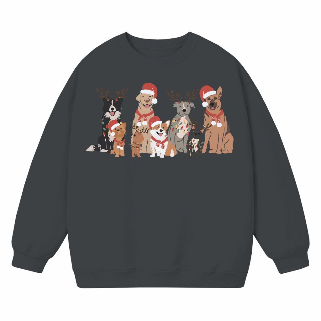 Cute Christmas Dogs Sweatshirt – Christmas Gift for Dog Mom - front view