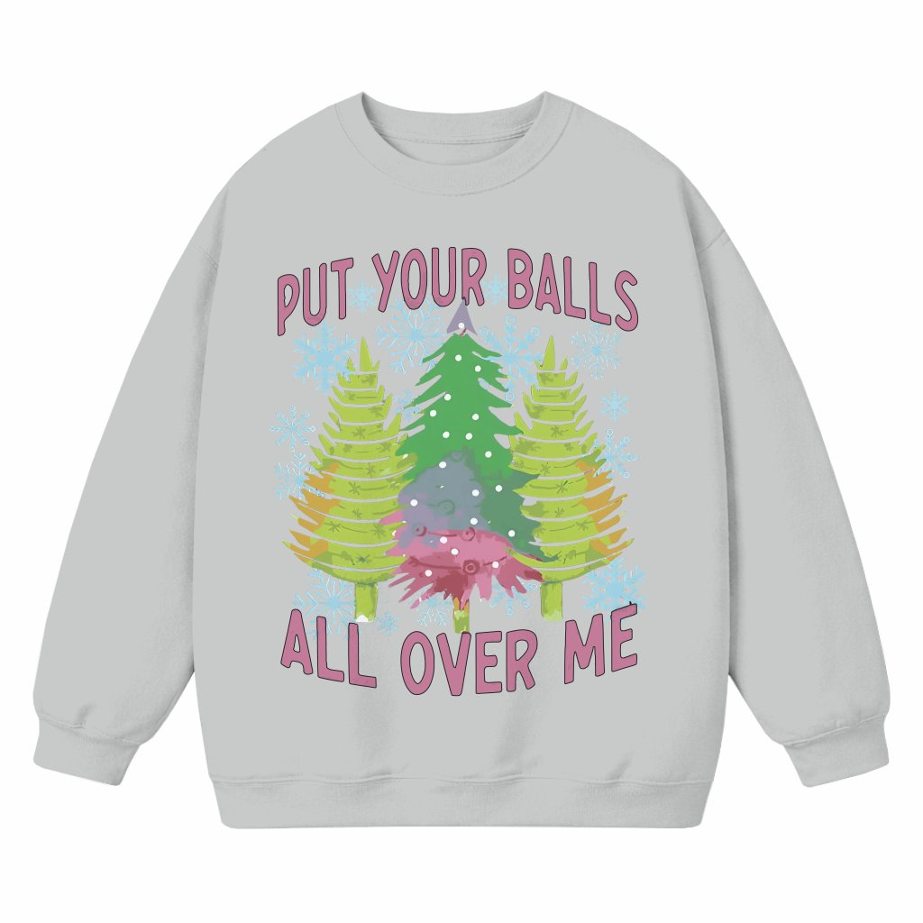 Playful Christmas Tree Sweatshirt – Christmas Funny Festive Gift - front view