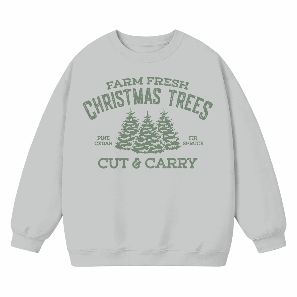 Farm Fresh Christmas Trees Sweatshirt – Christmas Gift for Women Cozy - front view