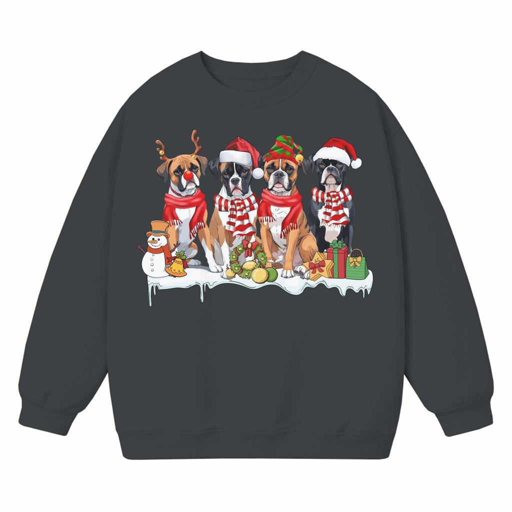 Funny Boxer Dog Sweatshirt – Christmas Gift for Boxer Dog Lover Cute - front view