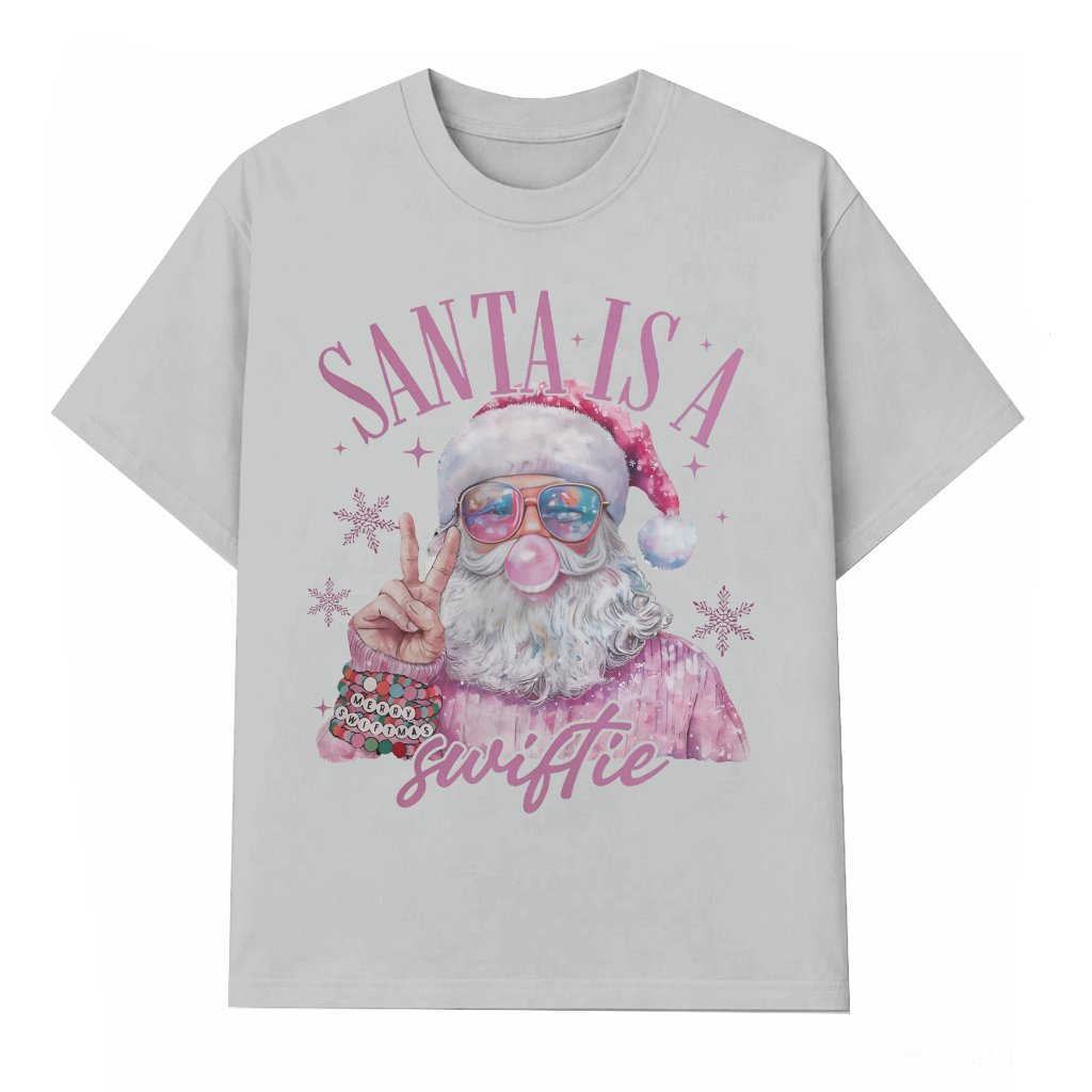 Santa's Favorite T-shirt – Christmas Gift for Women Funny Trendy Pink - front view