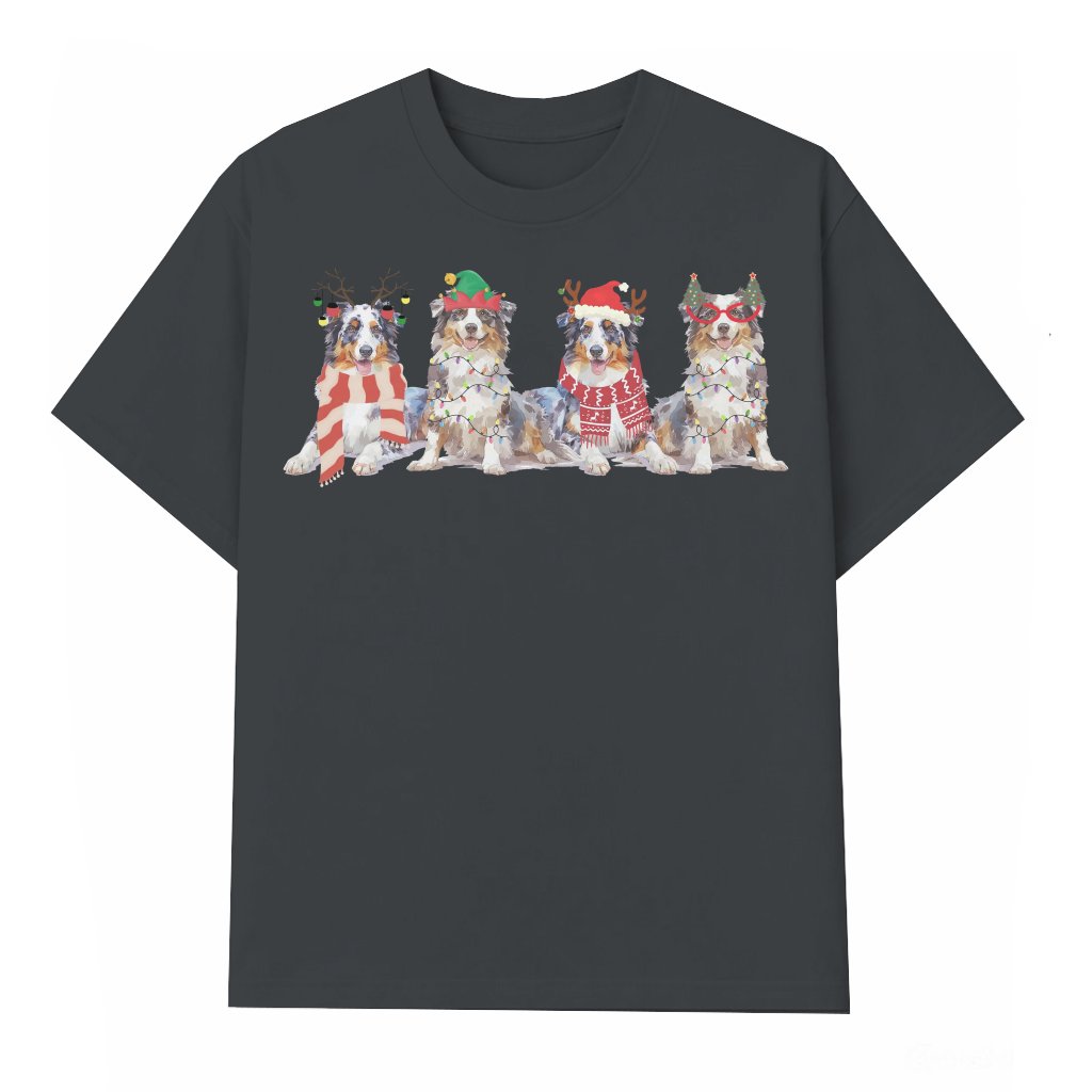 Aussie Dog Mama T-shirt – Christmas Gift for Dog Mama Australian Shepherd - front view