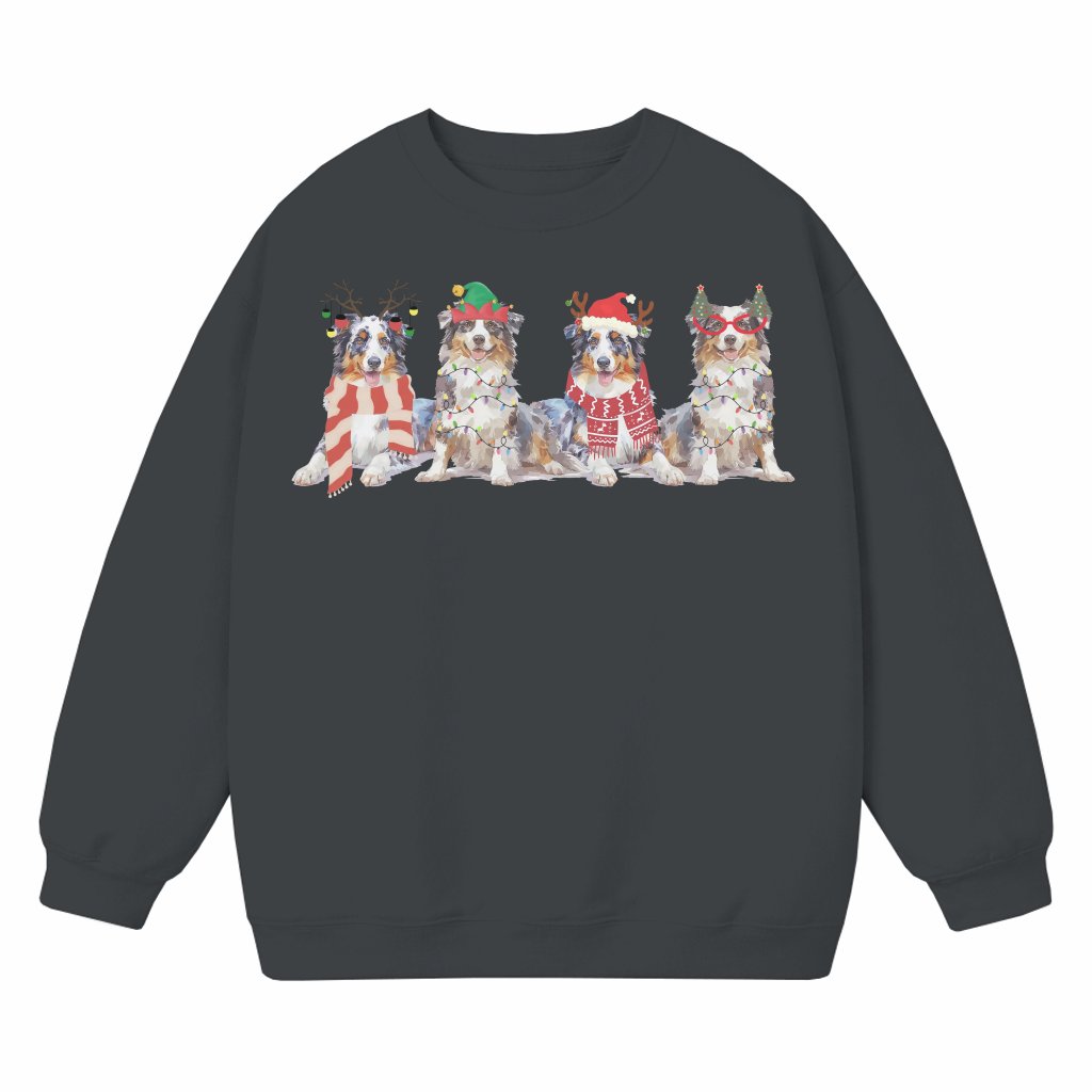 Cute Australian Shepherd Sweatshirt – Christmas Gift for Dog Mom - front view